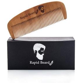 img 2 attached to 🧔 Rapid Beard: Handmade Wooden Comb and Natural Boar Bristle Beard Brush Set – Perfect Grooming, Styling, and Shaping Kit for Men's Beard & Mustache
