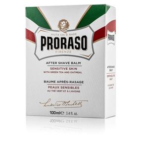 img 2 attached to 🪒 Proraso After Shave Balm for Men: Soothing Sensitive Skin Moisturizer with Oatmeal and Green Tea - 3.4 Fl Oz