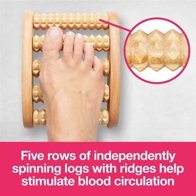 img 1 attached to 🦶 ZenToes Wooden Foot Massage Roller for Effective Relief from Plantar Fasciitis and Neuropathy Foot Pain (1-Pack)