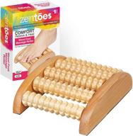 🦶 zentoes wooden foot massage roller for effective relief from plantar fasciitis and neuropathy foot pain (1-pack) logo