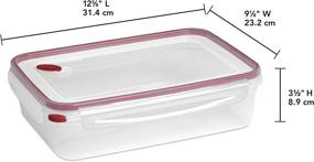 img 1 attached to 🚀 Sterilite 0 Ultra-Seal 16 Cup Food Storage Container, 4-Pack with See-Through Lid & Base and Vibrant Rocket Red Accents