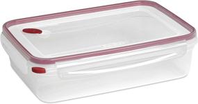 img 2 attached to 🚀 Sterilite 0 Ultra-Seal 16 Cup Food Storage Container, 4-Pack with See-Through Lid & Base and Vibrant Rocket Red Accents