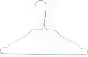 img 3 attached to HANGERWORLD Pack of 50 Silver Metal Wire Hangers Child Size, 13 Gauge, 14.2 inches