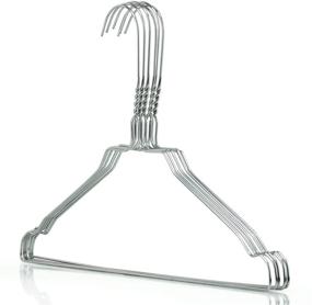 img 4 attached to HANGERWORLD Pack of 50 Silver Metal Wire Hangers Child Size, 13 Gauge, 14.2 inches