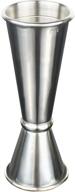 🍹 japanese style cocktail double jigger: 304 stainless steel measuring oz cup for bartending - perfect party bar tool with ounce markings logo