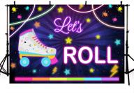 📸 magnificent mehofoto neon roller skating girls birthday photo studio background: vibrant rainbow glow party decorations banner backdrops for photography - 7x5ft logo