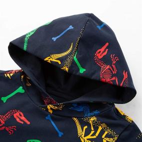 img 3 attached to 🦖 Black 7T Boys' HZXVic Dinosaur Sweatshirt Pullover