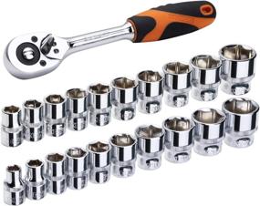 img 3 attached to KENDO 21Pcs Ratchet Socket Wrench