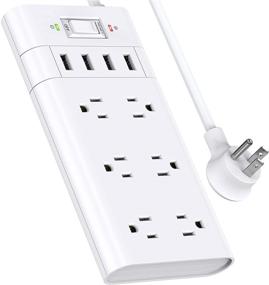 img 4 attached to Aracky Protector Charging Station Extension Power Strips & Surge Protectors