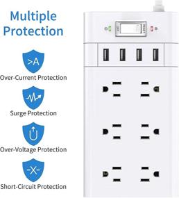 img 2 attached to Aracky Protector Charging Station Extension Power Strips & Surge Protectors