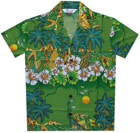 img 1 attached to Hawaiian Shirts Floral Scenic Print Boys' Clothing