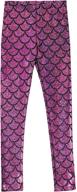🧜 city threads girls leggings: sparkling metallic mermaid print – vibrant, shiny, ankle length – usa made for fun & style logo