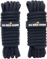 🚤 sea rock marine double braided nylon dock lines with eyelet & dock line ties, 15', 25', or 30' – boat dock lines, marine rope, accessories логотип
