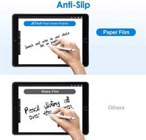 img 1 attached to 📱 JETech iPad Защитная пленка для экрана в стиле бумаги, совместимая с моделью 10,2 дюйма, 2021/2020/2019 годов (9/8/7 поколение), против бликов, матовая пленка из ПЭТ-бумаги