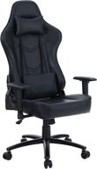 🎮 sophia &amp; william video game chair reclining high back, rocking pu leather massage computer gaming chair, ergonomic racing style office pc desk chair for adults - black, load capacity up to 350 lbs logo