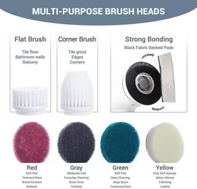 img 2 attached to 🧽 AIRSEE Electric Spin Scrubber: Cordless Power Spinning Brush for Bathroom Cleaning with 6 Replaceable Brush Heads