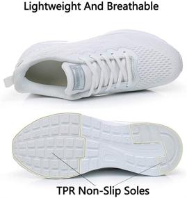 img 3 attached to RUMPRA Women's Lightweight Air Cushion Sneakers: Fashionable, Breathable Athletic Shoes for Walking, Running, and Gym Workouts