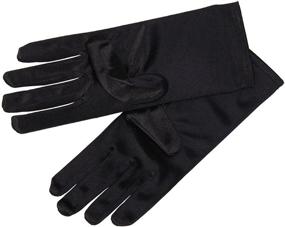 img 2 attached to 🧤 Ladies' Black Satin Gloves - Elegant Accessories for Special Occasions