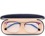 👓 gudzws stylish anti-blue light reading glasses: trendy eyewear tr frames with metal half frame, spring hinges, and durable eye protection - women's purple +2.50 readers logo