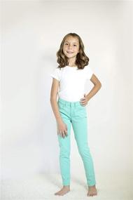 img 1 attached to 👖 KIDPIK Сверхузкие белые джинсы и капри для девочек с эффектом перекраски: модная и стильная одежда для модных детей.