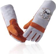 🔥 foowoo fireplace handling gloves: reliable heat resistance in orange grey логотип