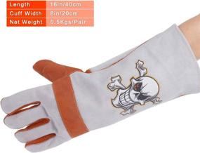 img 3 attached to 🔥 FOOWOO Fireplace Handling Gloves: Reliable Heat Resistance in Orange Grey