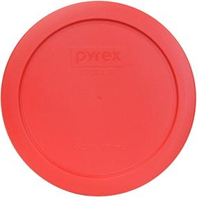 img 2 attached to 🍲 Покрышка Pyrex 7201-PC Круглая Красная 6.5" 4 Кружки для Стеклянной Чаши 4 Пакета: Прочный и Практичный Кухонный Аксессуар