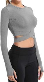 img 2 attached to Bontierie Women Sleeve Fitness Running Sports & Fitness