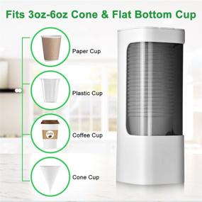 img 3 attached to 🥤 HAQAF Cup Dispenser - Pull Type Water Cup Holder for Bathroom, Office, Gym - Fits 3oz to 6oz Cup Sizes (White)