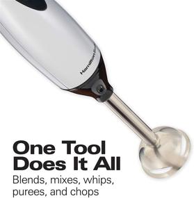 img 3 attached to 🔪 Hamilton Beach 59765 Immersion Hand Blender: Blending Wand, Whisk, Chopping Bowl – Silver and Stainless Steel 3-Piece Set