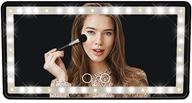 🚘 eveco car visor vanity mirror: rechargeable led light makeup mirror for all cars - universal sun visor mirror accessory, white led visor logo