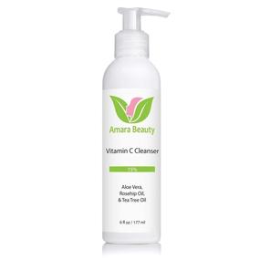 img 2 attached to 🌿 Revitalizing Facial Cleanser: 15% Vitamin C, Aloe Vera, Rosehip Oil & Tea Tree Oil - 6 fl. oz.