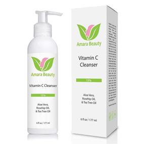img 3 attached to 🌿 Revitalizing Facial Cleanser: 15% Vitamin C, Aloe Vera, Rosehip Oil & Tea Tree Oil - 6 fl. oz.