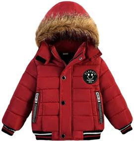 img 4 attached to ❄️ Premium Thickened Snowsuit Toddler Jacket: Boys' Clothing Essential for Winter in Jackets & Coats