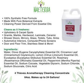 img 1 attached to 🍃 Naeterra Brand 4 Thieves Aromatherapy Cleaning Concentrate - 64 Oz, with Bonus 10ML Naeterra Brand 4 Thieves Oil
