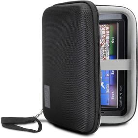 img 4 attached to Чехол для электронных устройств USA Gear Hard Case Electronic Organizer - Устойчив к погодным условиям, большой сетчатый карман - Совместим с Garmin GPS, зарядными устройствами, жесткими дисками и другими электронными устройствами.