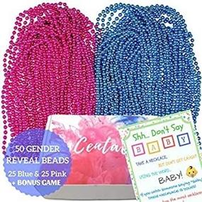 img 1 attached to 👶 Centali 7mm Gender Reveal Beads - Pack of 50 Necklaces in Blue and Pink (25 Each) – Perfect Party Favors for Baby Shower or Gender Reveal Events