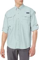 columbia standard bahama tri gingham x large men's clothing logo