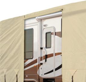 img 3 attached to Goldline Travel Trailer RV Cover - Waterproof, Heavy Duty, Marine Grade, UV Protection, Durable, Breathable, Anti-Rot - Tan/Gray