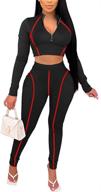 👗 xxtaxn women's sexy bodycon jumpsuit with long sleeve stitching – perfect for going out! logo