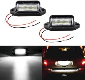 img 4 attached to 🚦 Enhance Your Vehicle's Visibility with LivTee Waterproof 12V License Plate LED Light - Perfect for RVs, Campers, Trucks, SUVs, Trailers, Vans, and More!