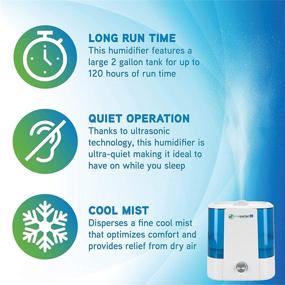 img 3 attached to 🌬️ PureGuardian H5175W Ultrasonic Cool Mist Humidifier, 2-Gallon Tank Capacity, White