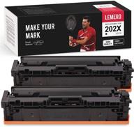 🖨️ lemero high yield black toner cartridges for hp color laserjet pro mfp m281fdw mfp m281cdw m254dw mfp m280nw - compatible replacement for hp 202a 202x cf500x cf500a (2 pack) logo