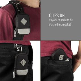 img 2 attached to Streamline Your Essentials: Holder Minimalist Wallet Keychain with Carabiner for Men