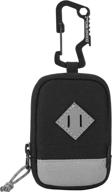 streamline your essentials: holder minimalist wallet keychain with carabiner for men logo