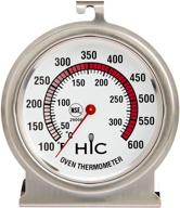 🌡️ hic harold import large easy-read face stainless steel oven thermometer - 2.5-inch logo