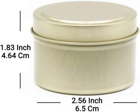 img 3 attached to 🕯️ Candle Tin 24 Piece, 4 oz, Candle Containers, Candle Jars for Candle Making - Choose from Silver, Black, or Gold (Gold)