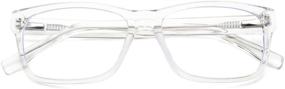img 4 attached to 👓 Zéro D Chic Square Blue Light Blocking Glasses for Computer Eyestrain with Anti-Eyestrain Frame | Unisex Eyeglasses, Men & Women | Style 4888