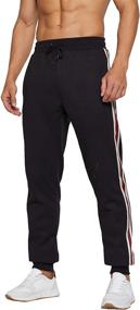 img 3 attached to 🔥 Cozy and Warm: MANLUODANNI Men's Winter Fleece Sweatpants with Sherpa Lining