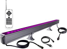 img 4 attached to 🌈 Enhanced 3.2ft/40" YRXC Linkable Wall Washer LED Lights - 108W RGBW Color Changing Wash Lights with RF Remote, 120V, 10x60° Beam Angle, Dimmable & Timing, 10 Modes LED Light Bar for Room Wall Stage